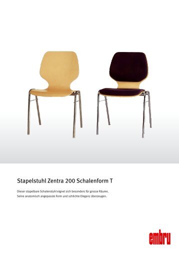 Stapelstuhl Zentra 200 Schalenform T - Embru