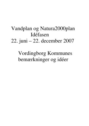 Vandplan og Natura2000plan IdÃ©fasen 22. juni - Vordingborg ...