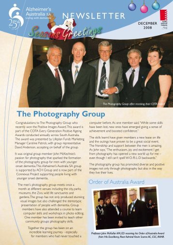 Newsletter December 2008 - Alzheimer's Australia