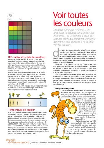 Voir toutes les couleurs - Energie-environnement.ch