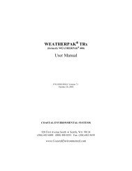 WEATHERPAK TRx User Manual - Coastal Environmental Systems