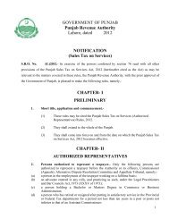 GOVERNMENT OF PUNJAB - PRA - Punjab