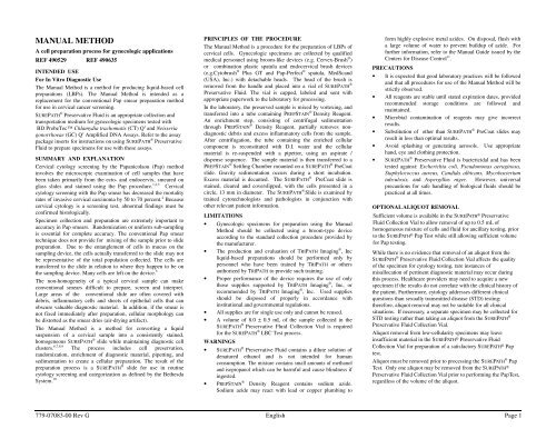 Manual method for producing liquid-based cell preparations - BD