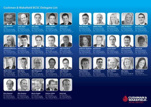 Cushman & Wakefield BCSC Delegate List