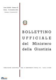 Bollettino Ufficiale del Ministero della Giustizia n.23 - biblioteca ...