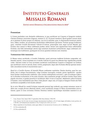 Institutio Generalis Missalis Romani - Kreuzgang