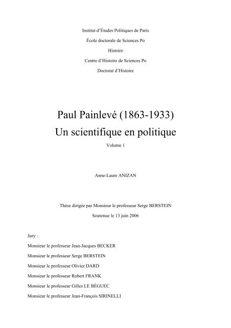 Chapitre 1 Spire Sciences Po
