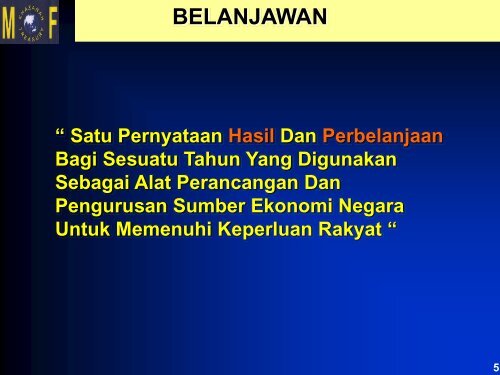 Pengenalan Kepada Sistem Belanjawan Negara