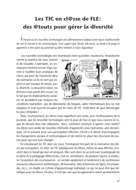 gérer la diversité en classe de fle - APPF - Fédération Internationale ...