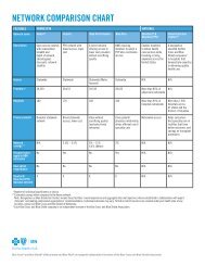 network comparison chart - Blue Cross and Blue Shield of Minnesota