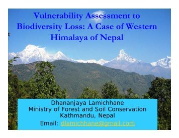 Vulnerability Assessment to Biodiversity Loss - APAFRI-Asia Pacific ...