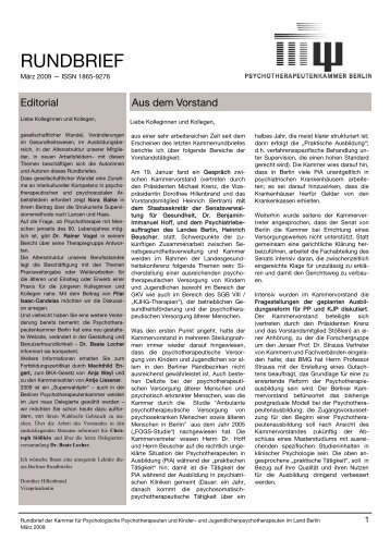 Kammerrundbrief 1/2009 (PDF, 244 kb) - Kammer für ...