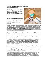 Cathy Crowe Newsletter #56 - May, 2009 Nurses Week Edition 1 ...