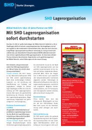 Mit SHD Lagerorganisation sofort durchstarten Möbel Heinrich