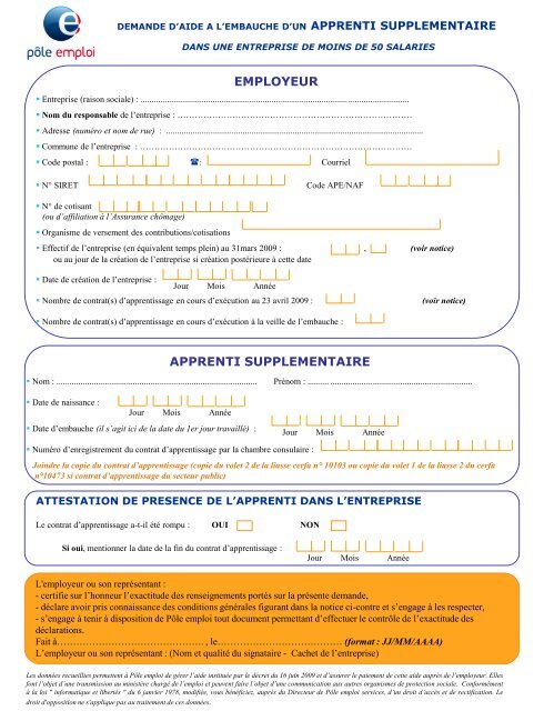 demande d'aide a l'embauche d'unapprenti supplementaire ... - cfaiurc