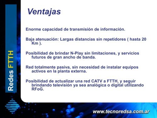 Redes FTTH - TecnoRed