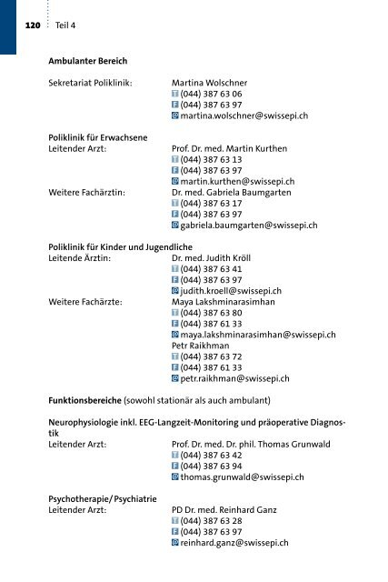 Broschüre - Schweizerische Liga gegen Epilepsie