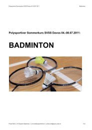 Badminton Spielregeln (Kurzfassung)