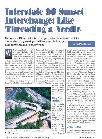 Interstate 90 Sunset Interchange - Government Engineering Journal