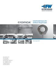 Sicherheitshinweise für drehbare Ringschraube - cromox