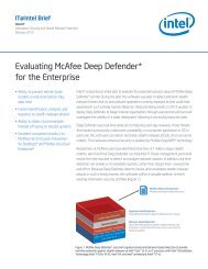 Evaluating McAfee Deep Defender* for the Enterprise - Intel