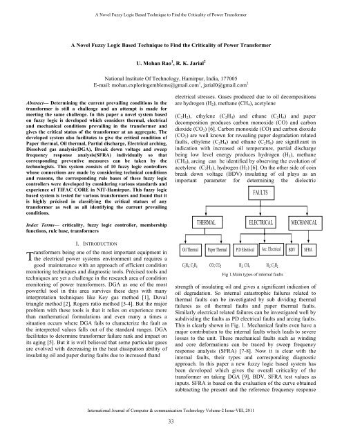 A Novel Fuzzy Logic Based Technique to Find the Criticality of ...