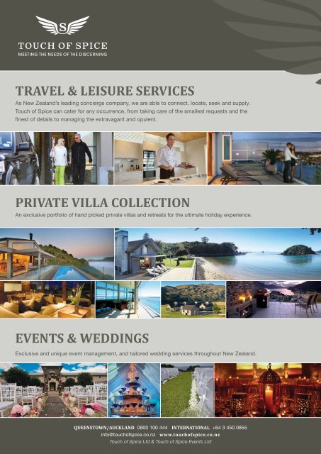 travel &amp; leisure services private villa collection events &amp; weddings