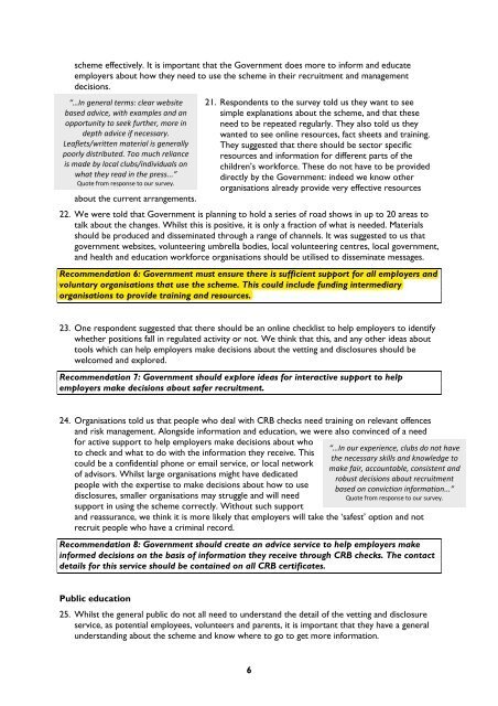 Vetting and disclosures - Fair Play For Children