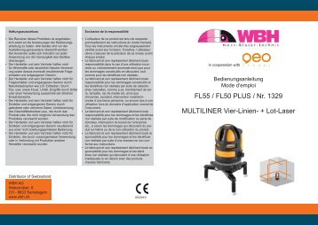 FL55 / FL50 PLUS / Nr. 1329 MULTILINER Vier-Linien- + ... - WBH AG