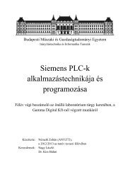 Siemens PLC-k alkalmazÃ¡stechnikÃ¡ja Ã©s programozÃ¡sa - Budapesti ...