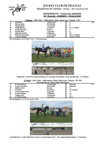 JOCKEY CLUB DE PELOTAS - Planeta Turfe