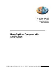 Use TopBraid Composer with AllegroGraph - Franz Inc.