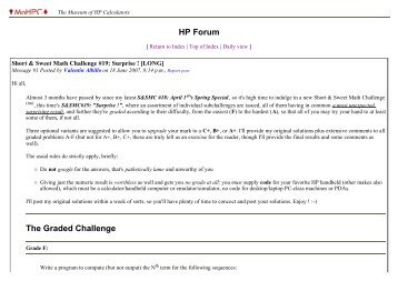 HP Forum The Graded Challenge - MultiMania