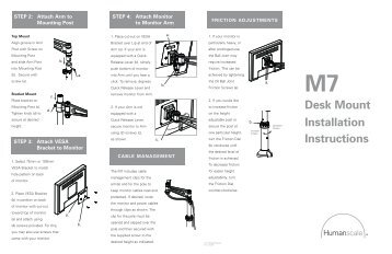 M7 Desk Mount Installation Instructions