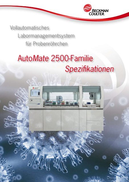 AutoMate™-Systemspezifikationen - Beckman Coulter