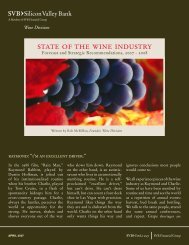 state of the wine industry - Silicon Valley Bank