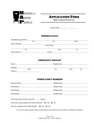 APPLICATION FORM - Mission to Amish People