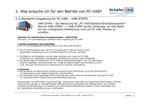 Programm PC VAB Fragen und Antworten - VR-Bank Bayreuth