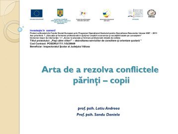 Arta de a rezolva conflictele parinti