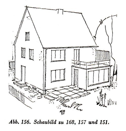 EFH, 2-geschossig, Satteldach, Wintergarten, 1950er - InfAR