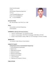 Aniket Arvind Khandekar Lecturer Instrumentation Engineering ...