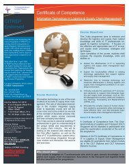 Certificate of Competence-IT in Logistics and ... - CILT Singapore