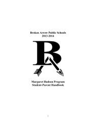 Margaret Hudson Student Handbook - Broken Arrow Public Schools