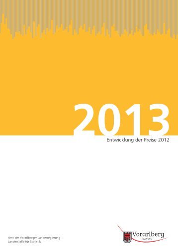 Entwicklung der Preise 2012 - Vorarlberg
