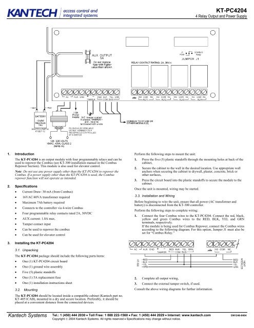 KT-PC4204 - GTO Security Technologies