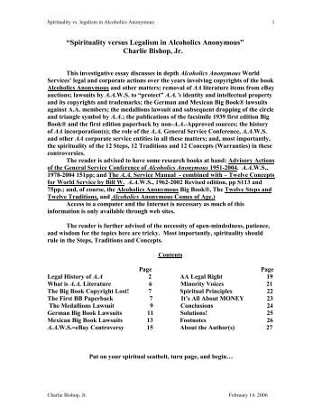 essays about alcoholics anonymous Alcoholics anonymous support group report liberty university alcoholics anonymous support group report group therapy has evolved so much that the participant are learning how t. essays about alcoholics anonymous Alcoholics anonymous support group report liberty university alcoholics anonymous support group report group therapy has evolved so much that the participant are learning how t.