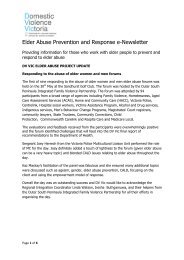 Elder Abuse Prevention and Response e-Newsletter - NWHN