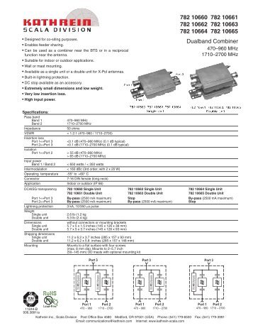 782 10660 - Kathrein Scala Division