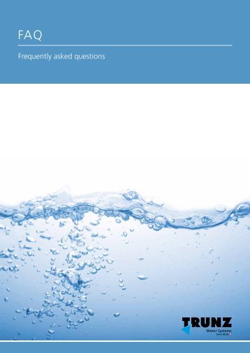 Frequently asked questions - Trunz Water Systems AG