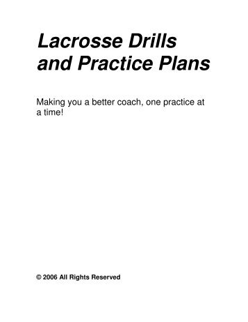 Lacrosse Drills and Practice Plans